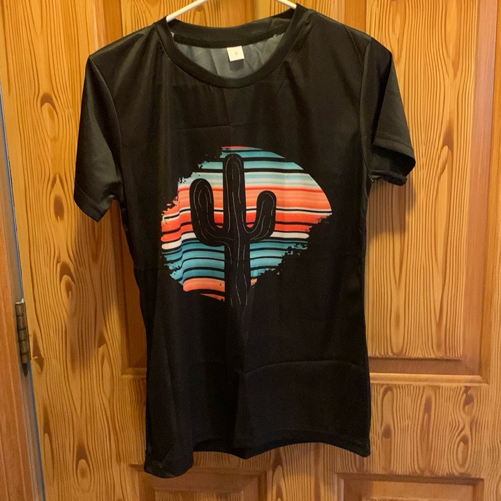 Cactus graphic tee, Black, S